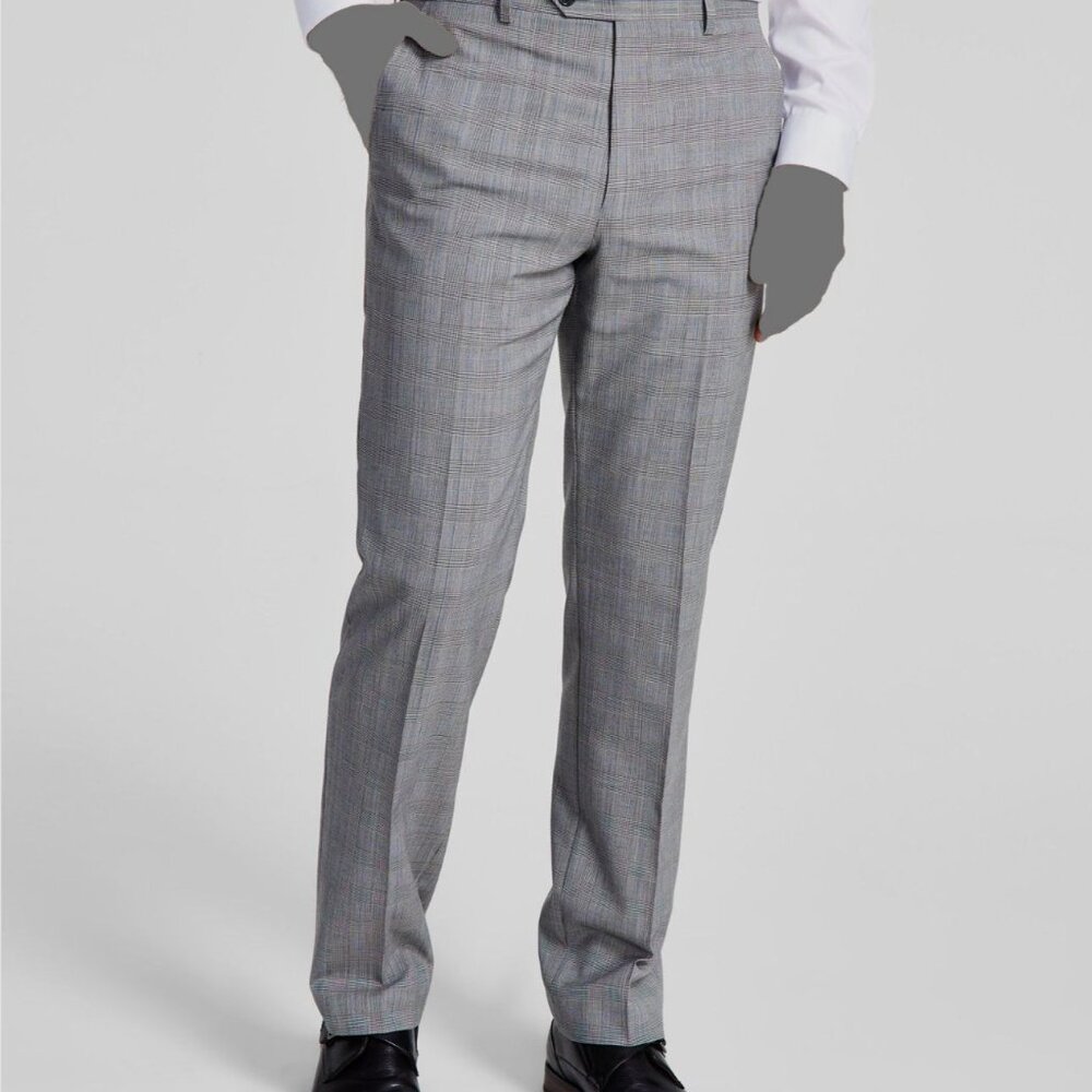 Lauren Ralph Lauren Men's UltraFlex Classic-Fit Wool Suit Pants Gray B4HP $190